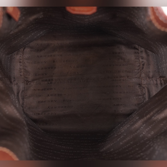 U15❤️ BURBERRY Haymarket Check Drawstring Bucket Bag - Picture 5 of 14